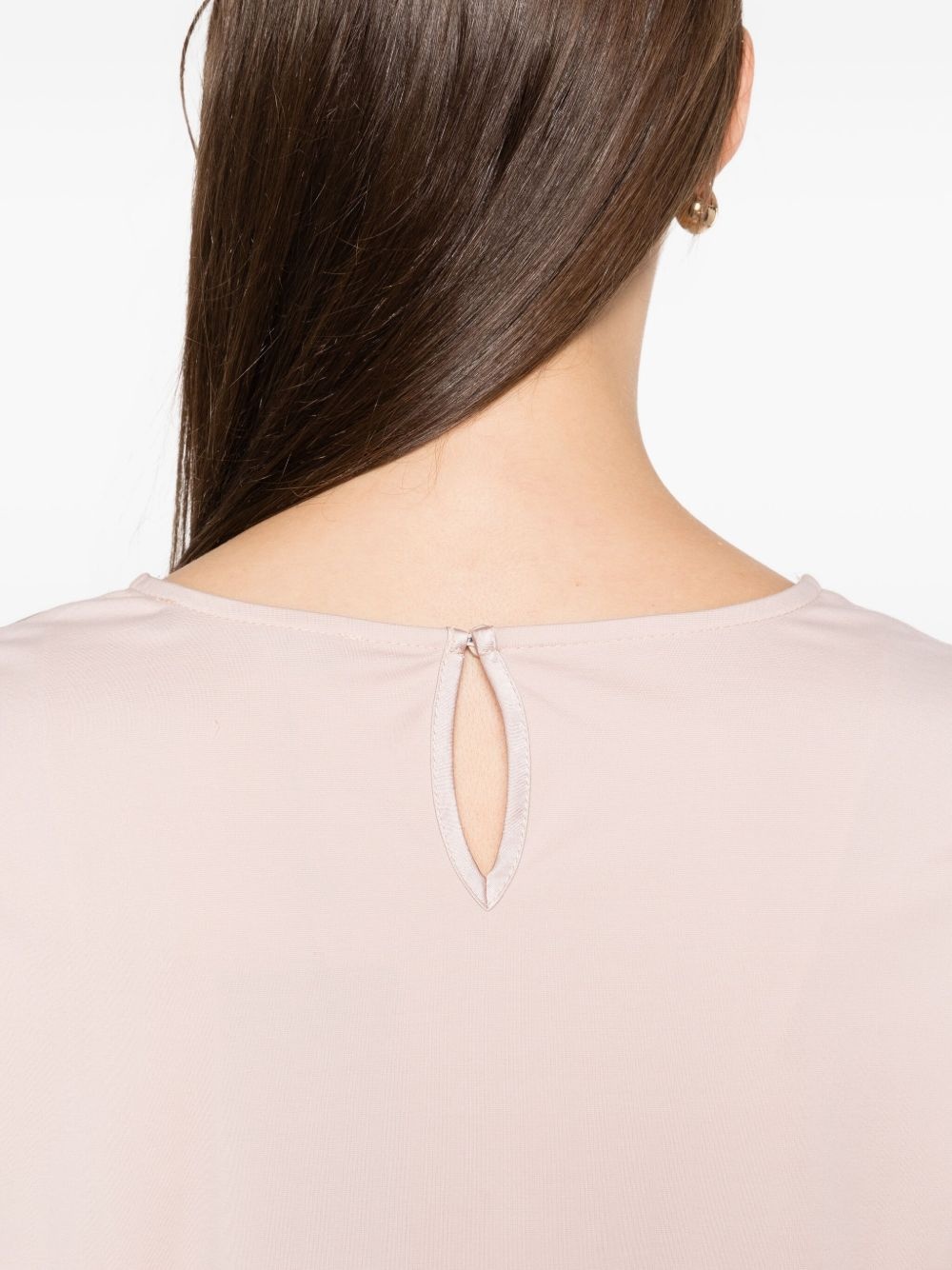 keyhole-neck short-sleeve top - 5