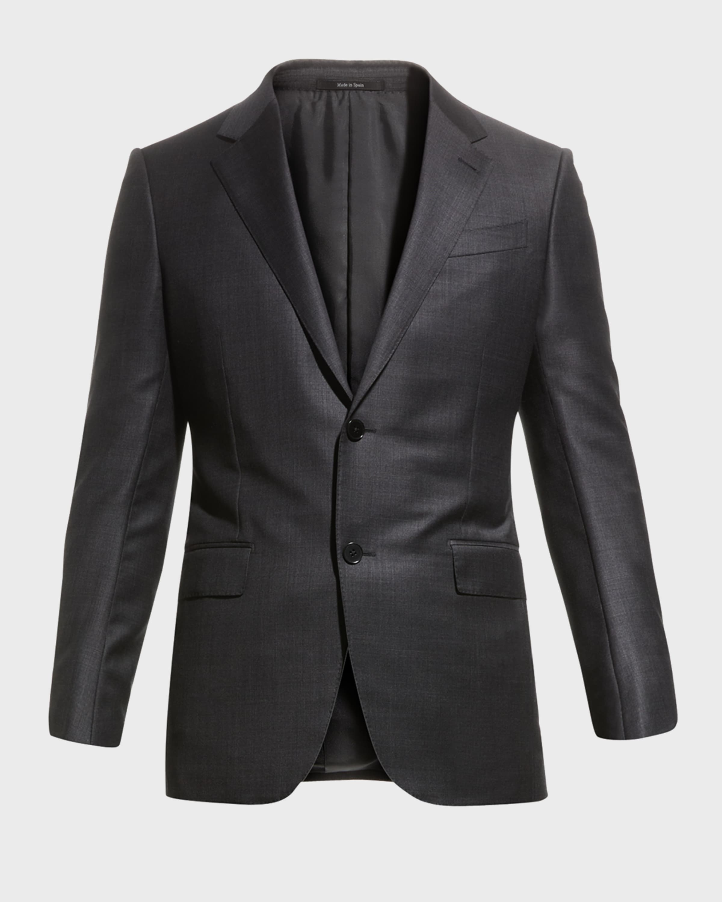 Men's Wool Tic-Weave Suit - 5