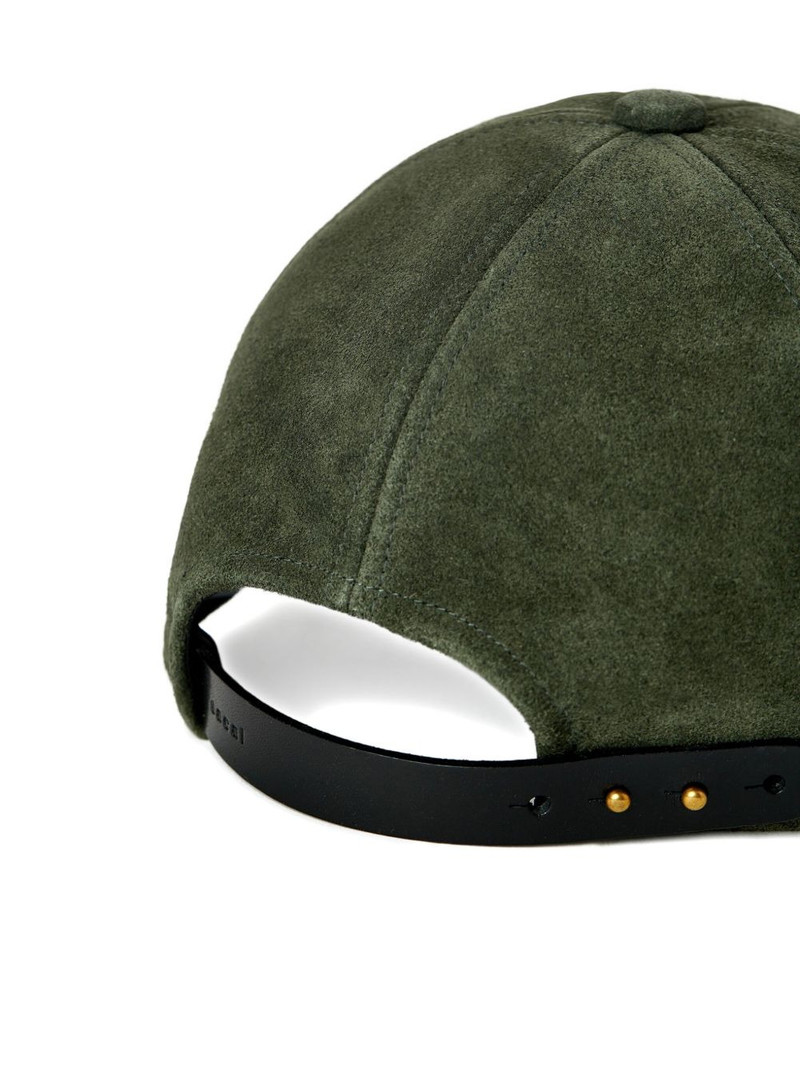 sacai suede initial baseball hat outlook