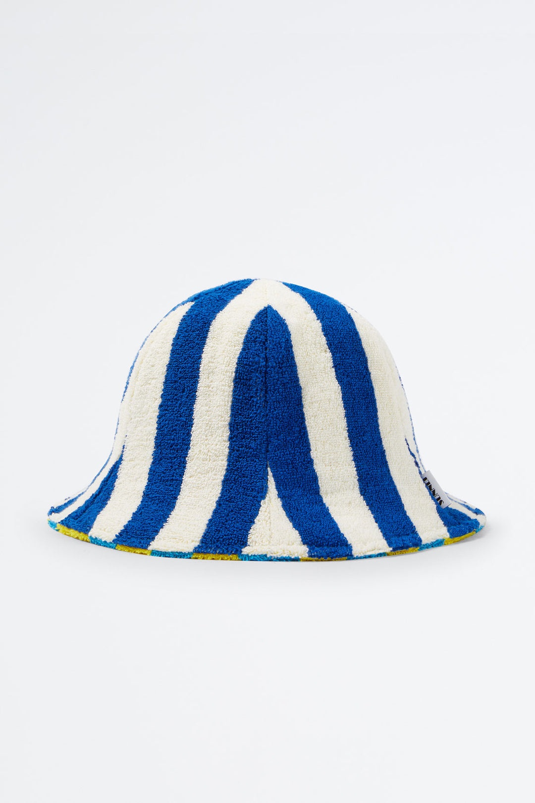 YELLOW & AZURE STRIPED COTTON HAT - 3