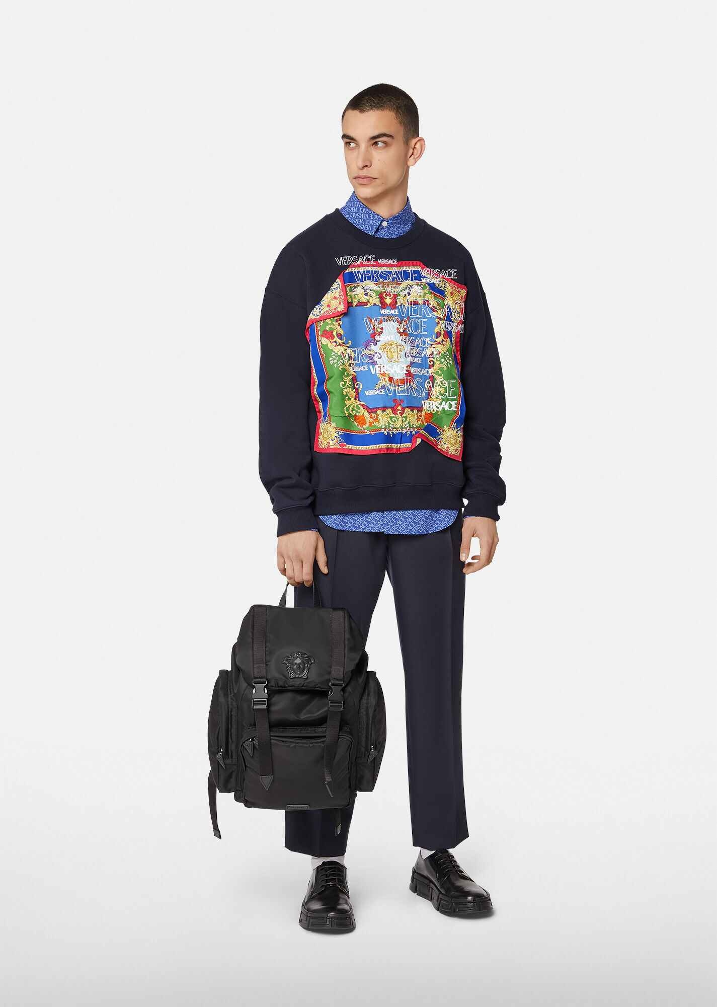 Medusa Renaissance Motif Sweatshirt - 4