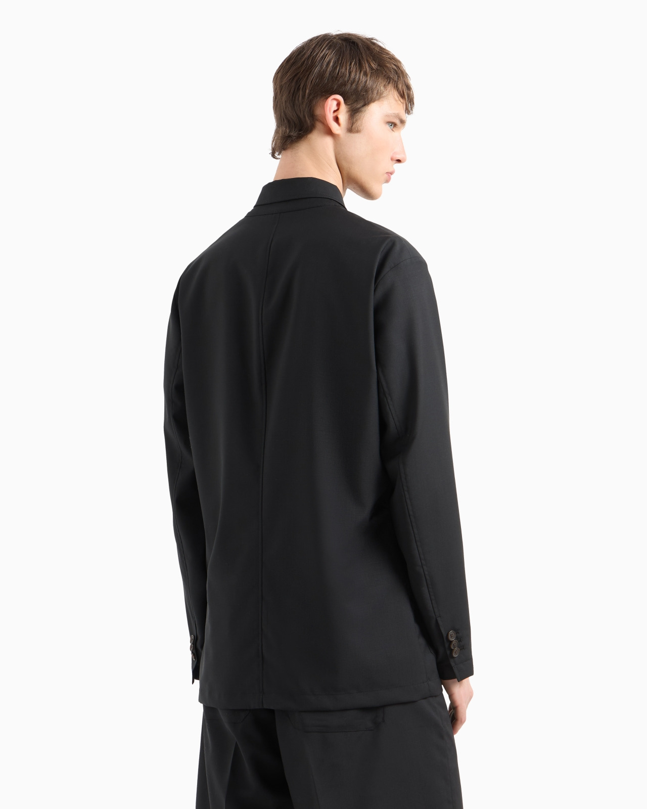 SINGLE-BREASTED JACKET IN SUPER LIGHT WOOL - 3
