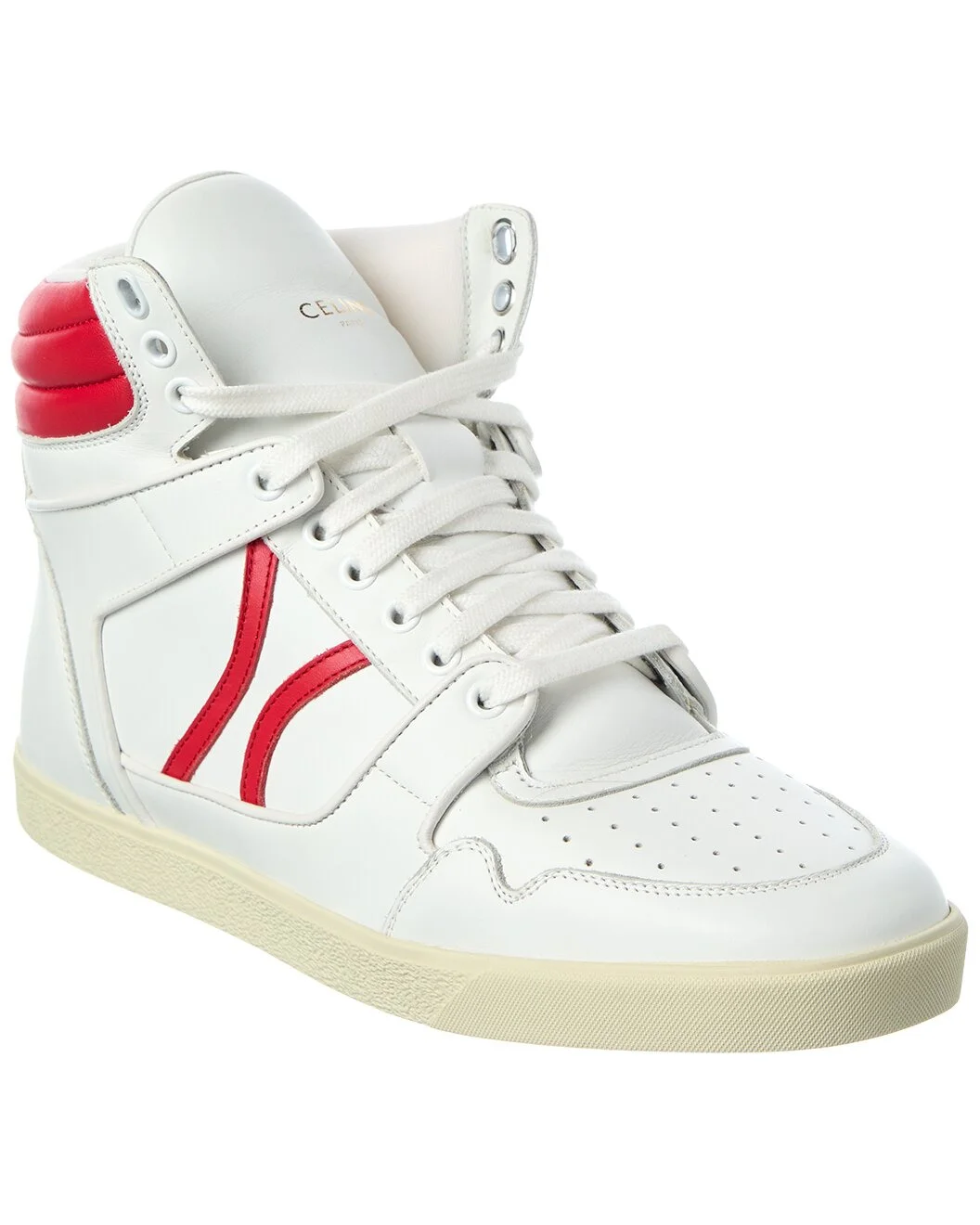 CELINE Break Mid Lace-Up Leather Sneaker - 1