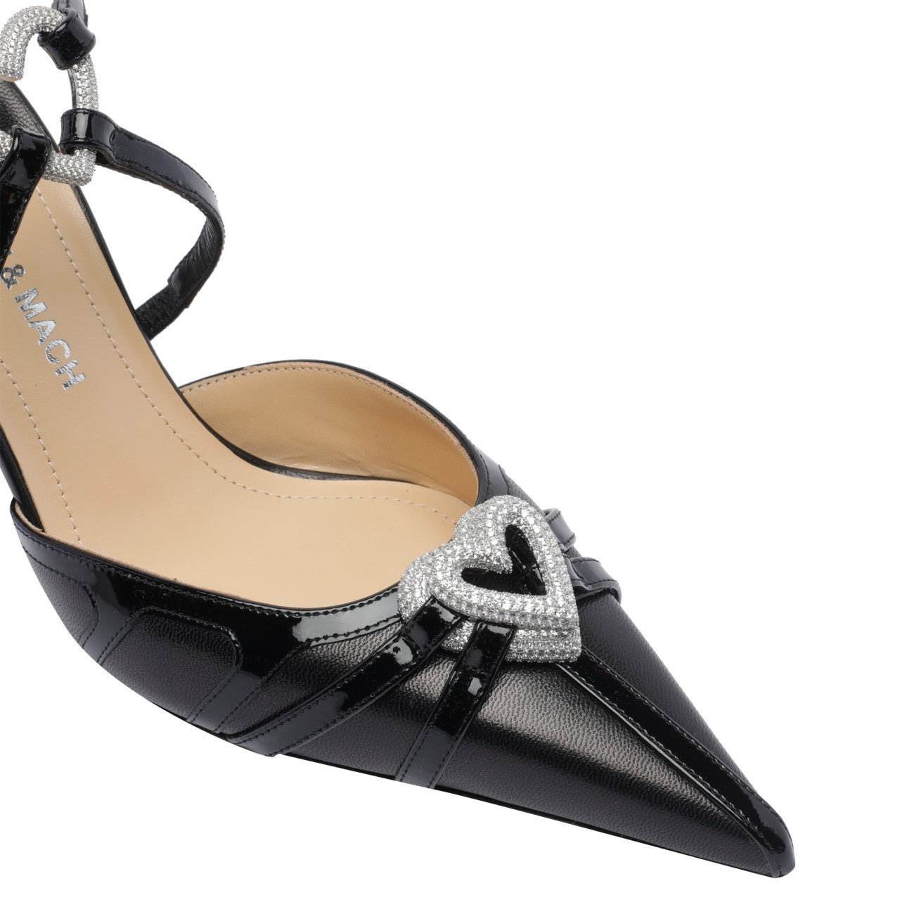 Mach & Mach Women Double Heart Heeled Slingback - 2