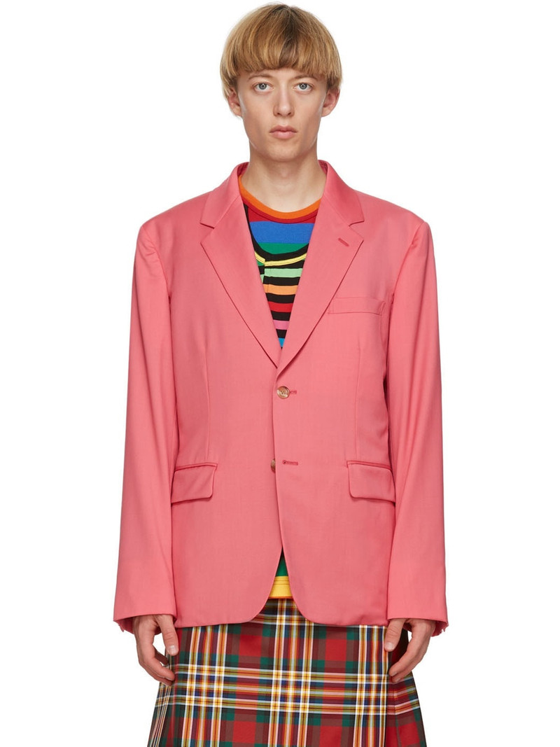 Pink Arm Slit Blazer 1