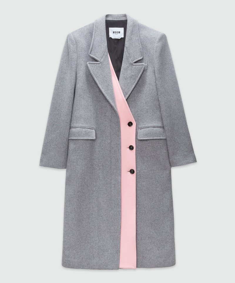 Blended wool double-layer coat 1