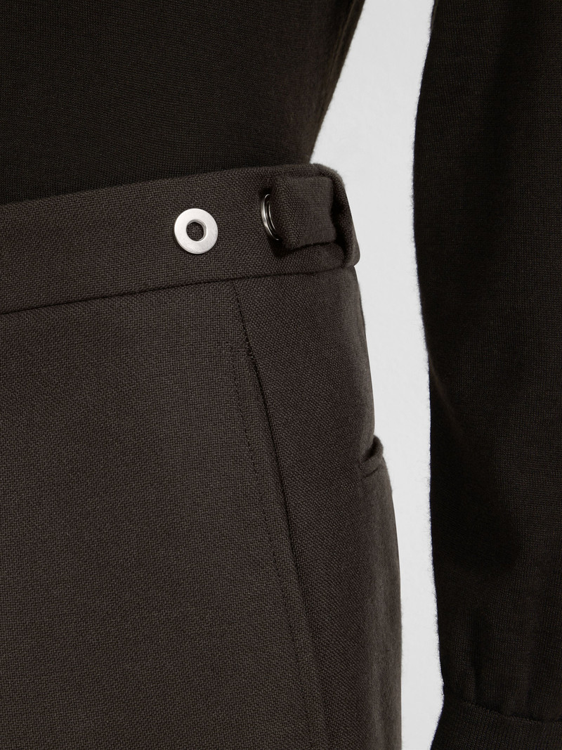 ZEGNA DARK BROWN WOOL PANTS outlook