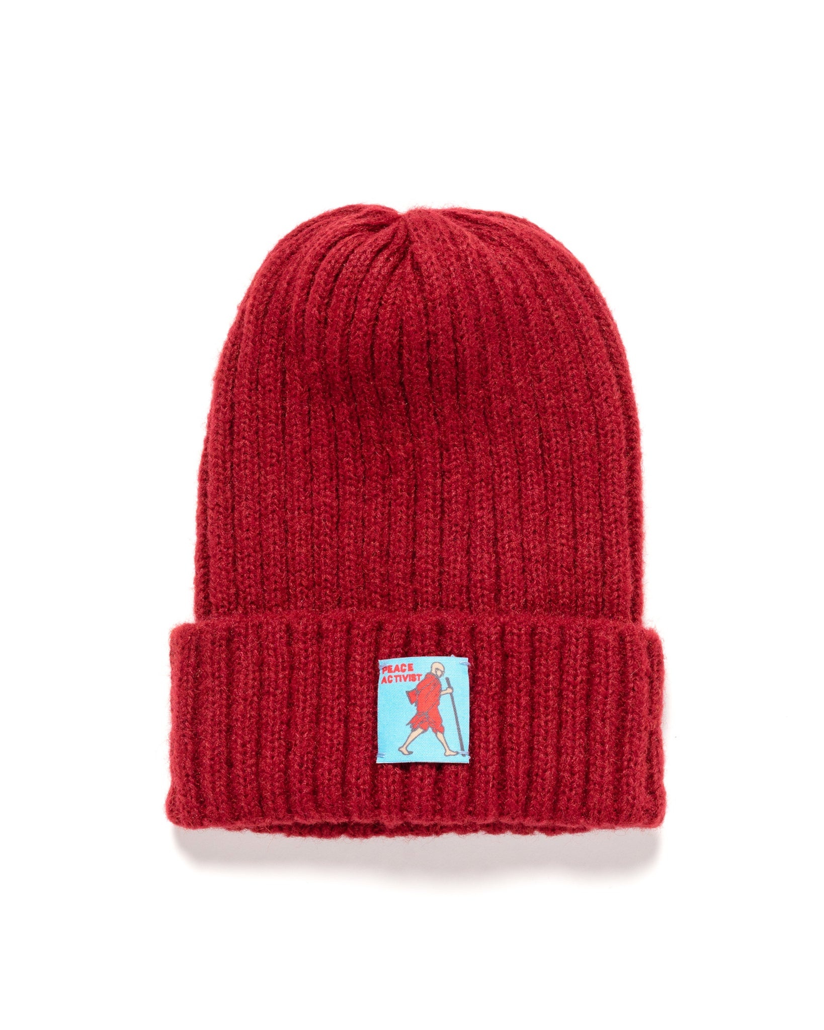 5G WOOL KNIT CAP BURGUNDY - 1