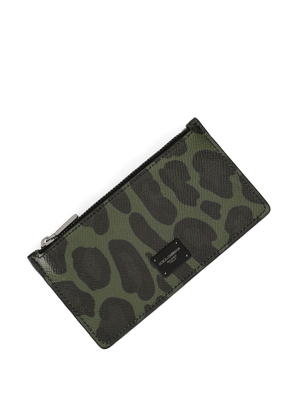 animal-print logo-patch cardholder - 4