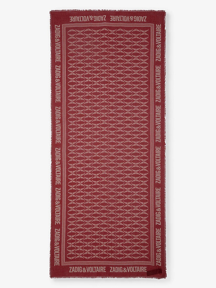 Delta graphic-print cotton scarf - 1
