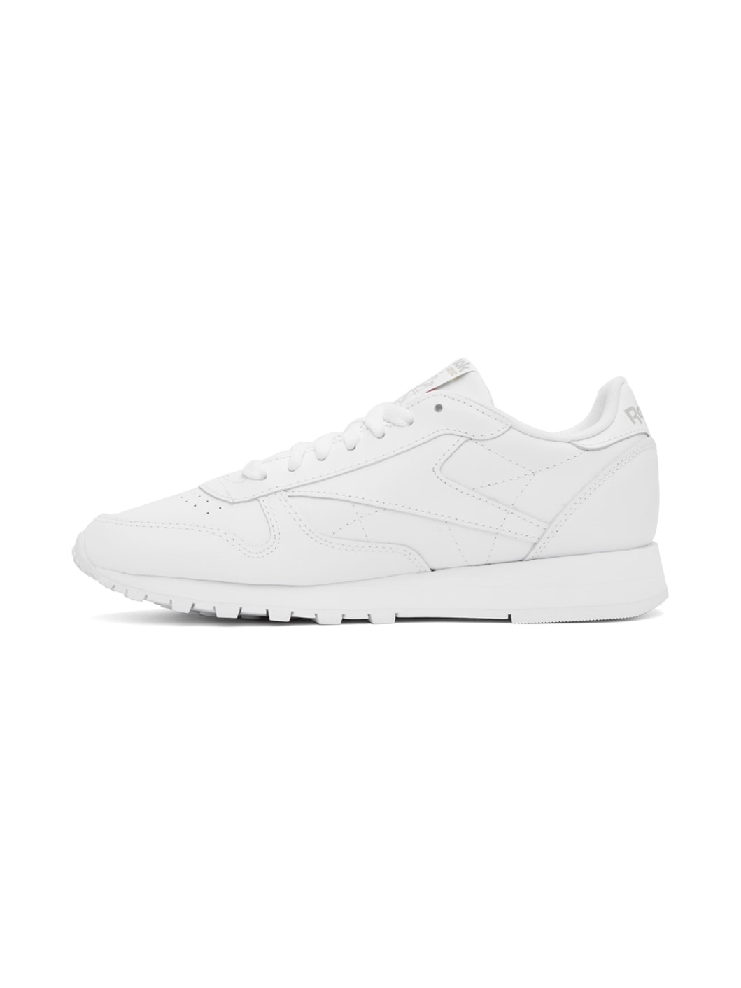 White Classic Leather Sneakers - 3