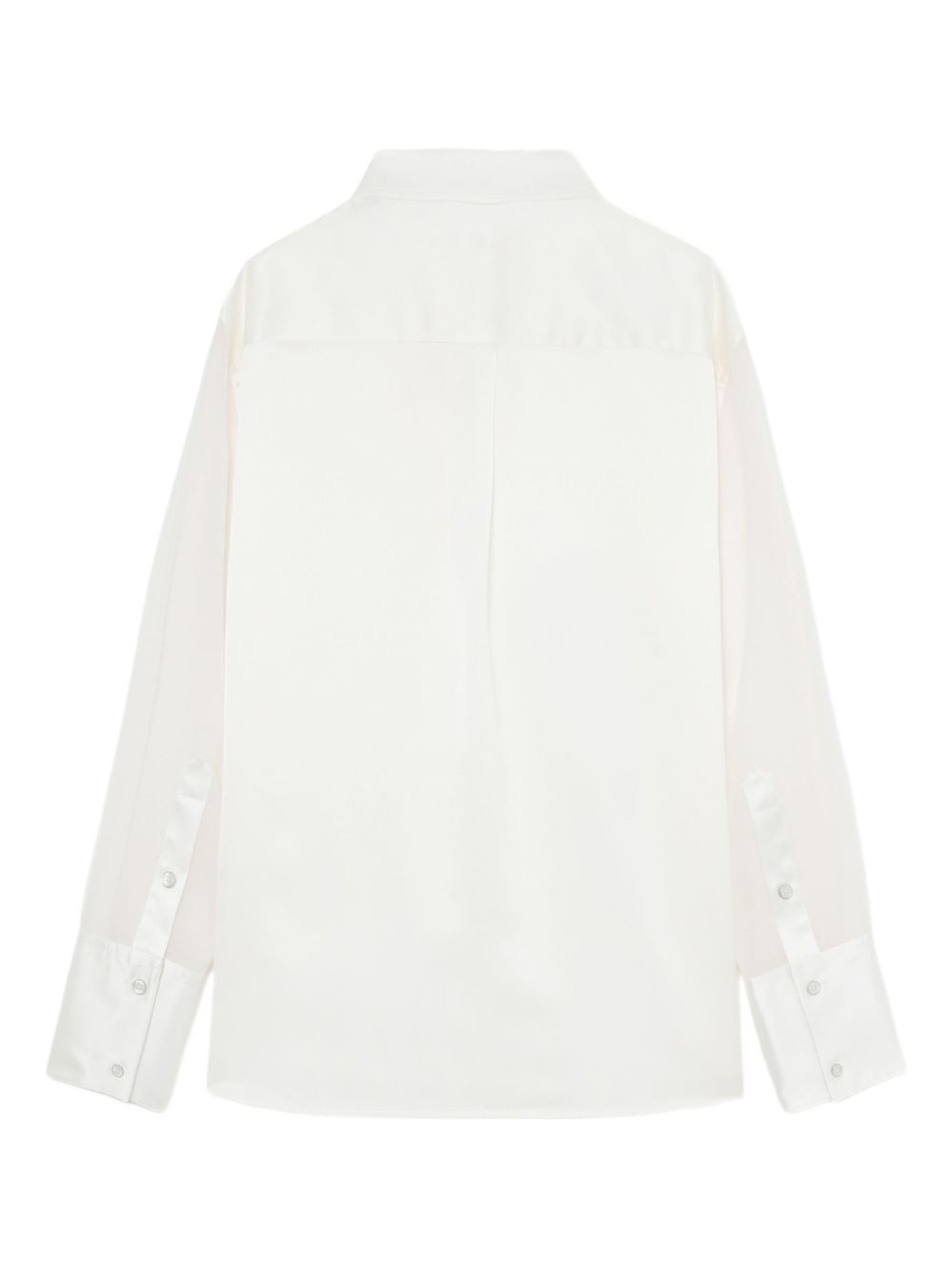 silk-panelled blouse - 6