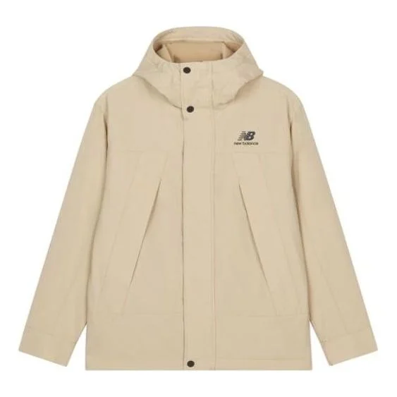 New Balance Logo Print Windproof Jacket 'Beige' AMJ23357-INC - 1