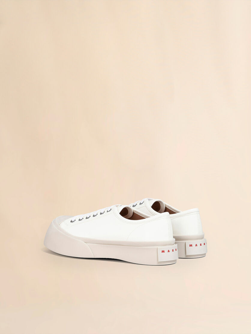 WHITE NAPPA LEATHER PABLO SNEAKER - 3
