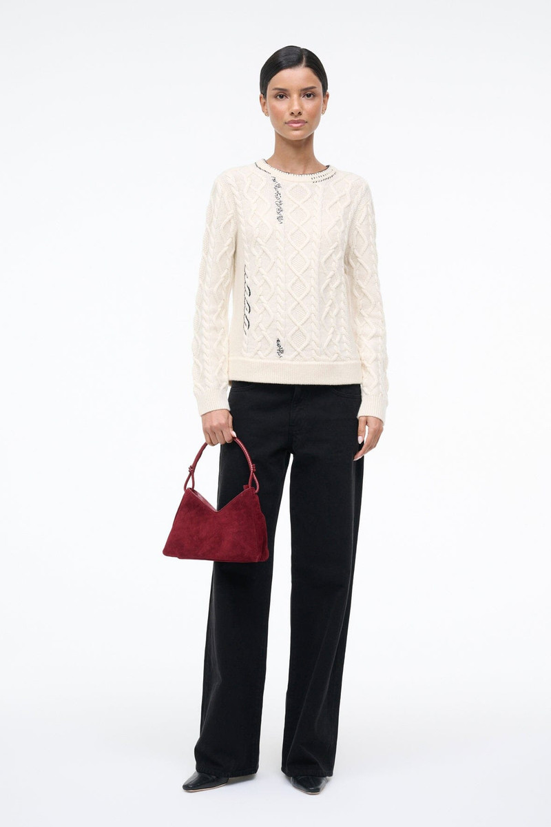 STAUD MORRIS SWEATER IVORY 3
