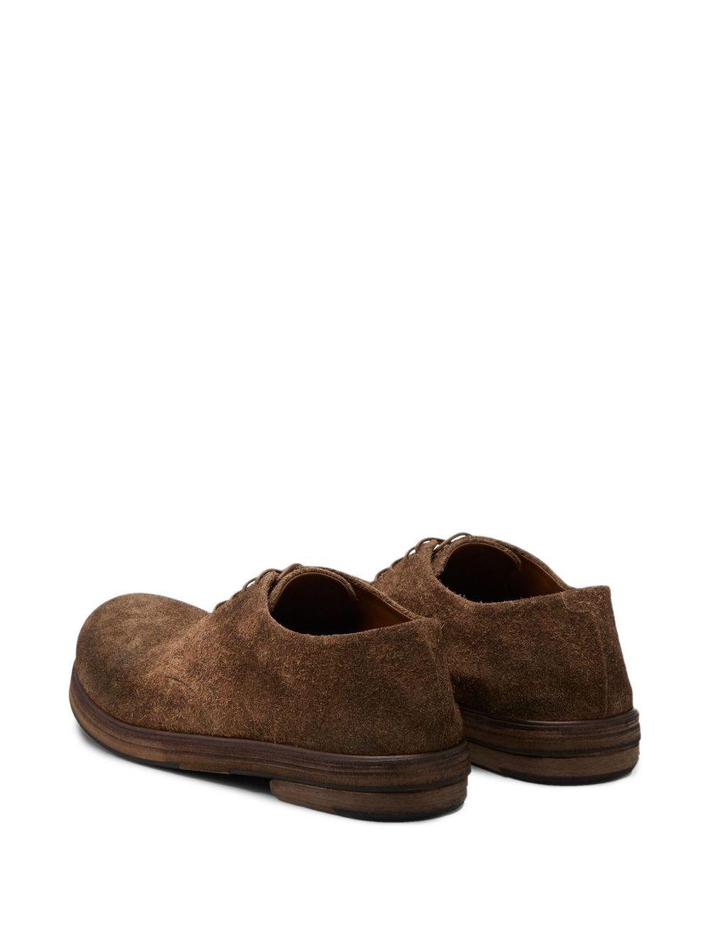 lace-up suede derby shoes - 3