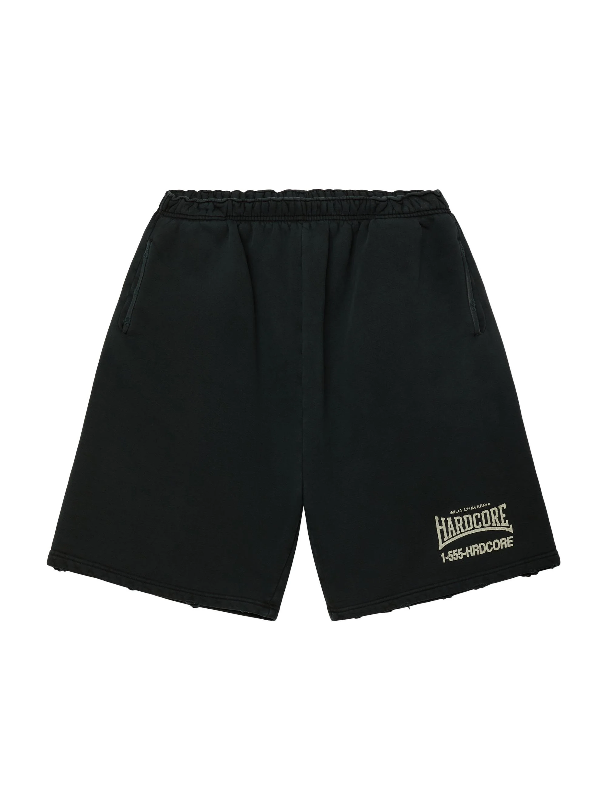 Men's Hardcore Buffalo Cotton Sweatshorts - Black - 1