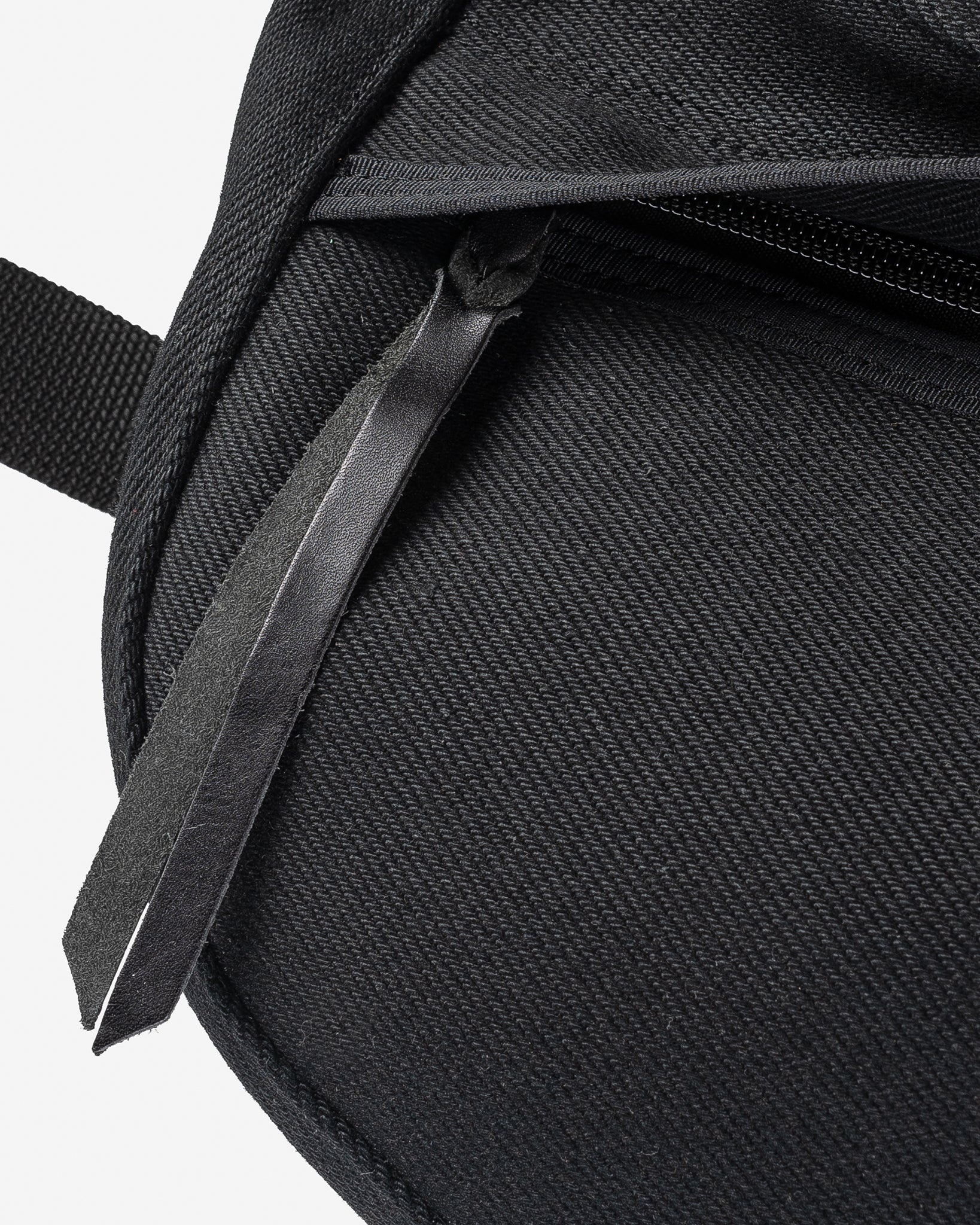 IHE-19-BLK 21oz Denim Small Shoulder Bag - Black - 6
