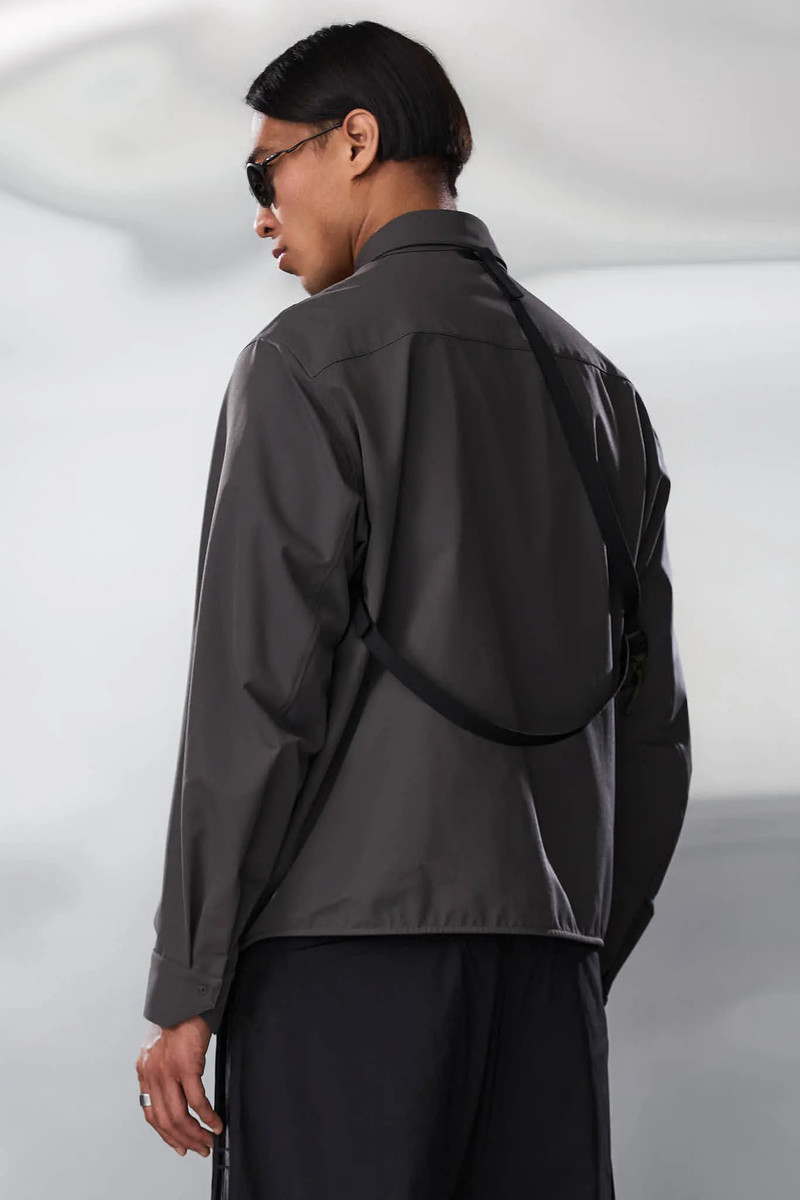 LA10-DS schoeller® Dryskin™ Press Button Shirt Jacket Gray 5