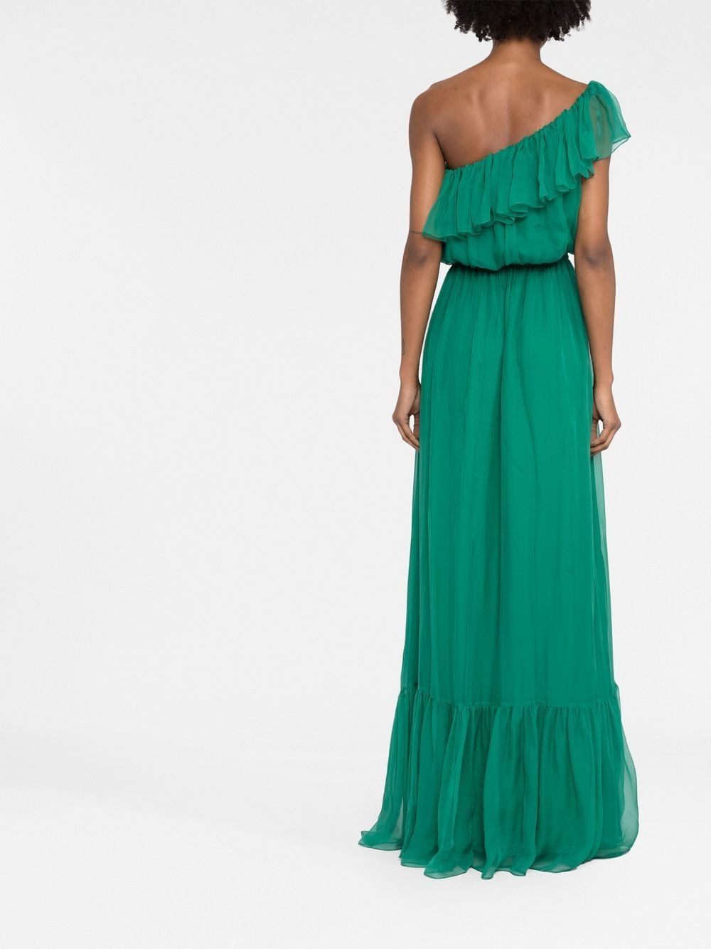 green ruffle-trim dress - 6