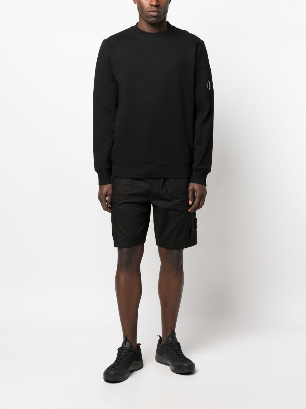 logo-patch cotton sweatshirt - 2