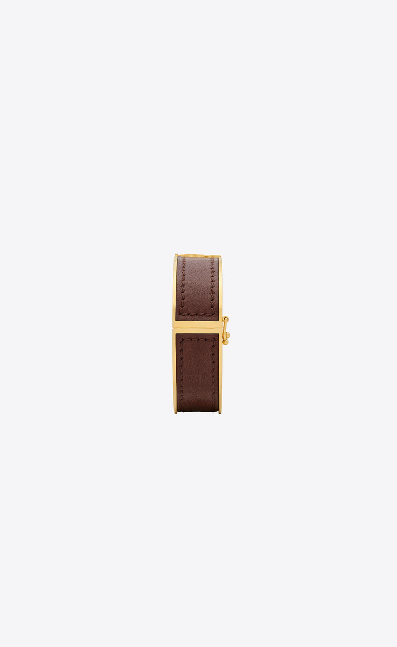 cassandre bracelet in metal and leather 5