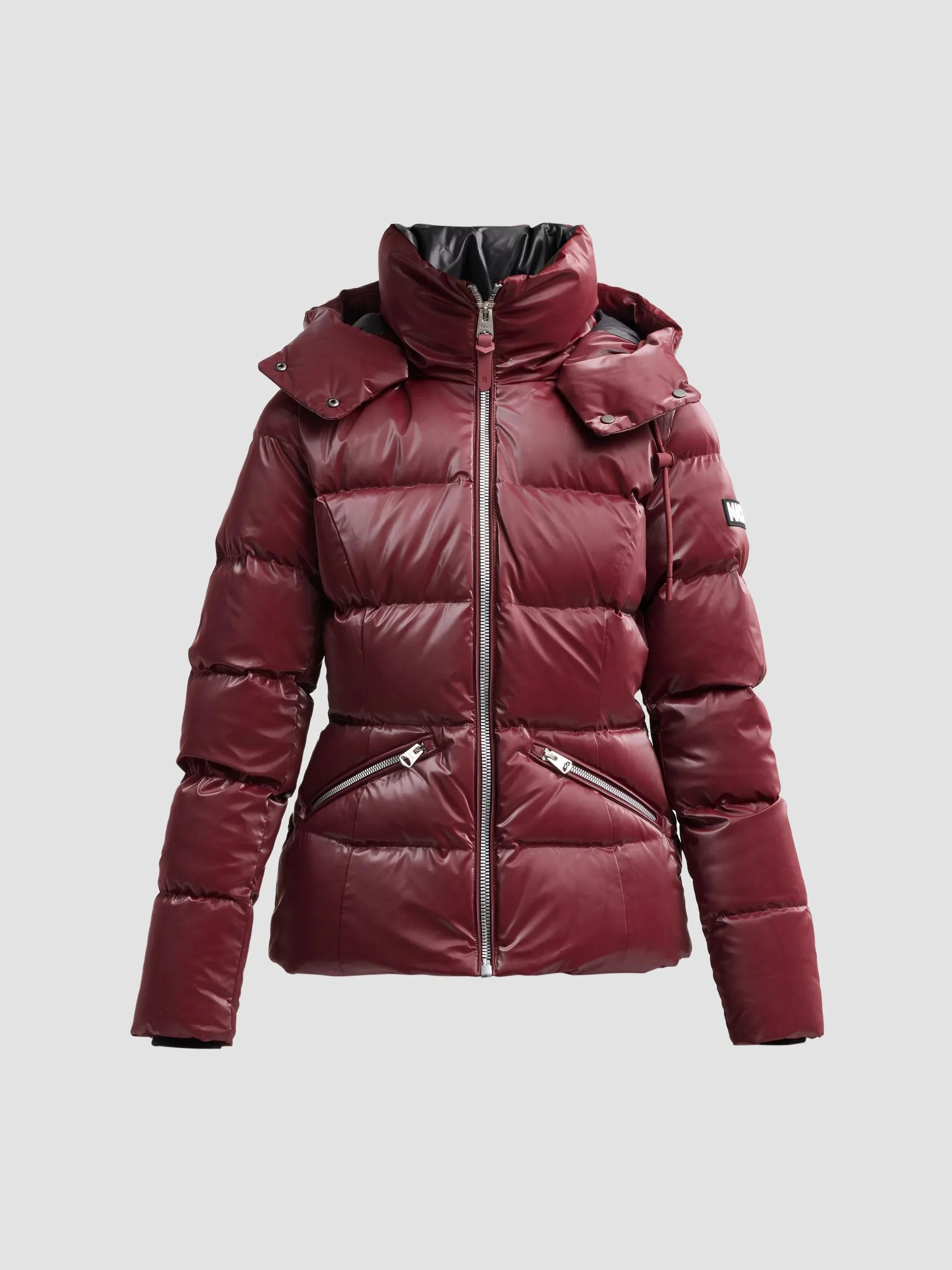Women's Madalyn High-Gloss Down Jacket - Garnet - 1