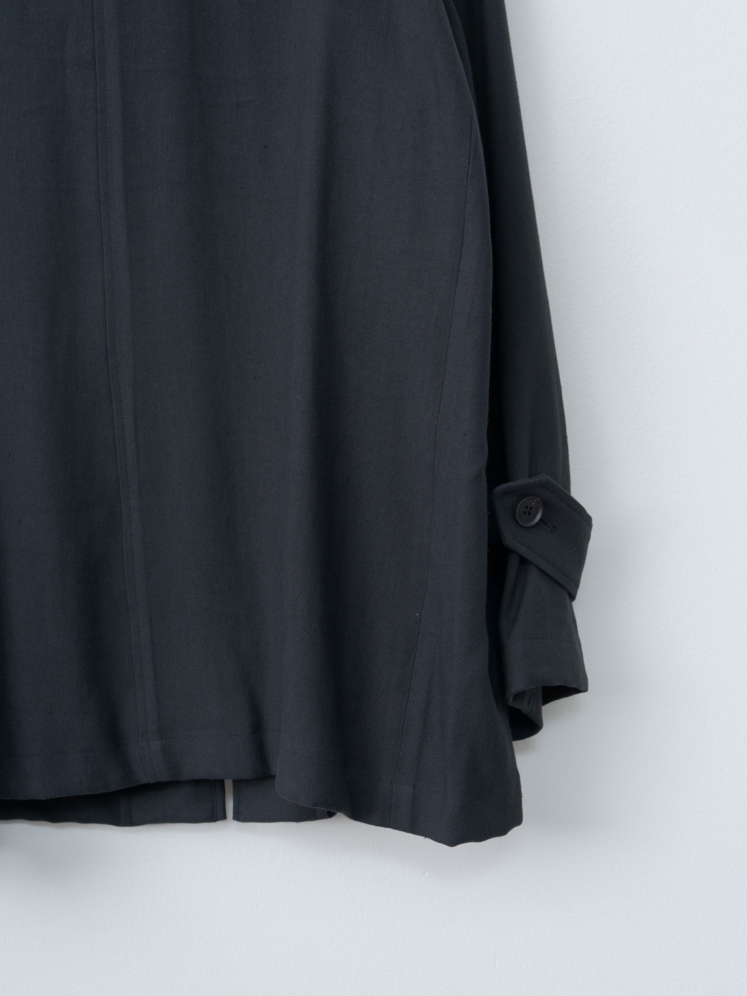 Linen Acetate Zip Blouson - Black - 10