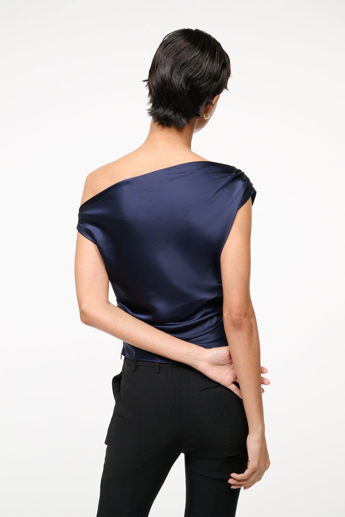 STAUD PHARE SILK TOP NAVY - 7