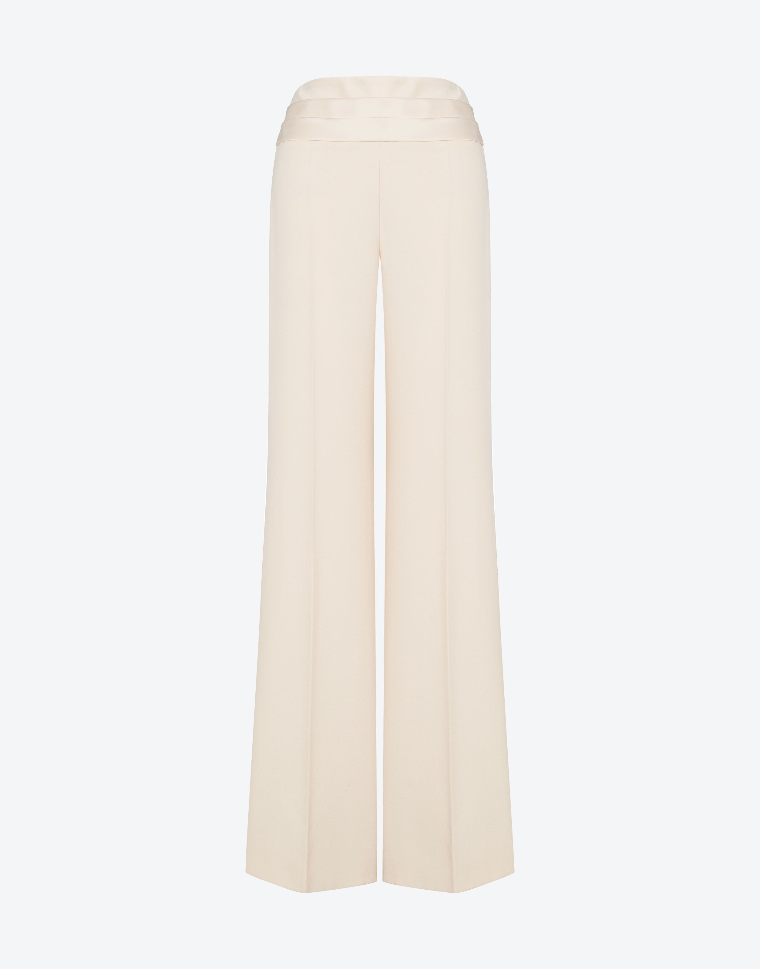 TUXEDO INSPIRED WOOL PALAZZO TROUSERS - 1