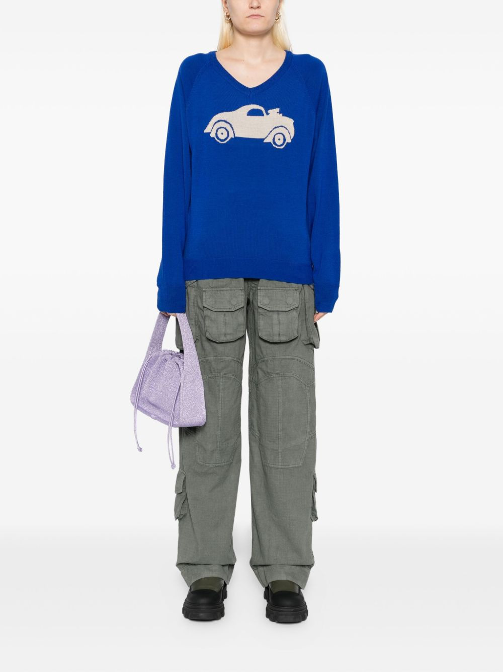 car graphic sweater - 2