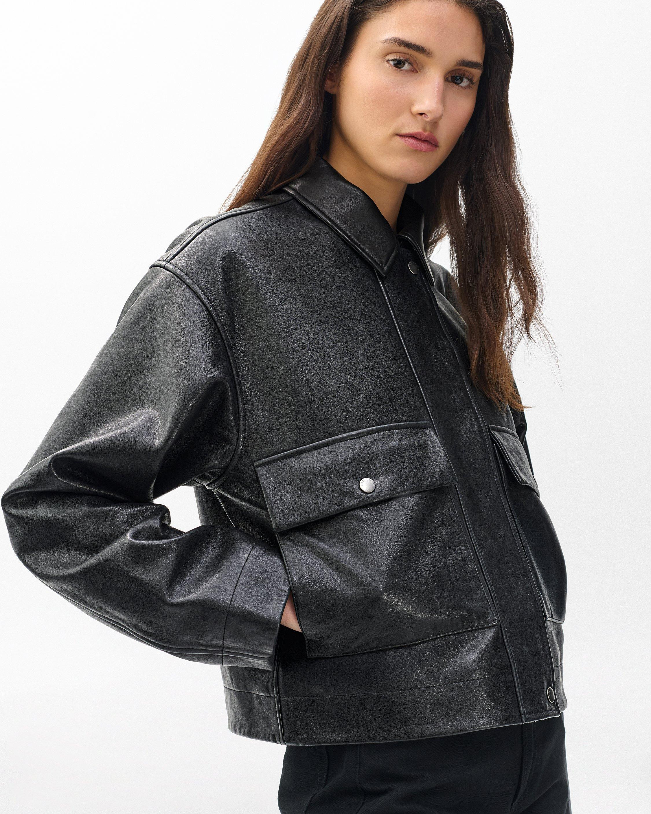 Nonie Lamb Leather Jacket - 5