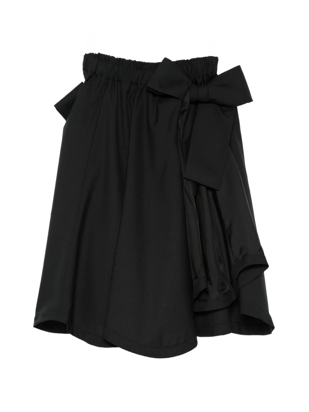 bow-detail gathered skirt - 1