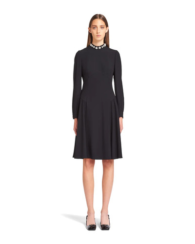 Prada Embellished satin sablé dress outlook