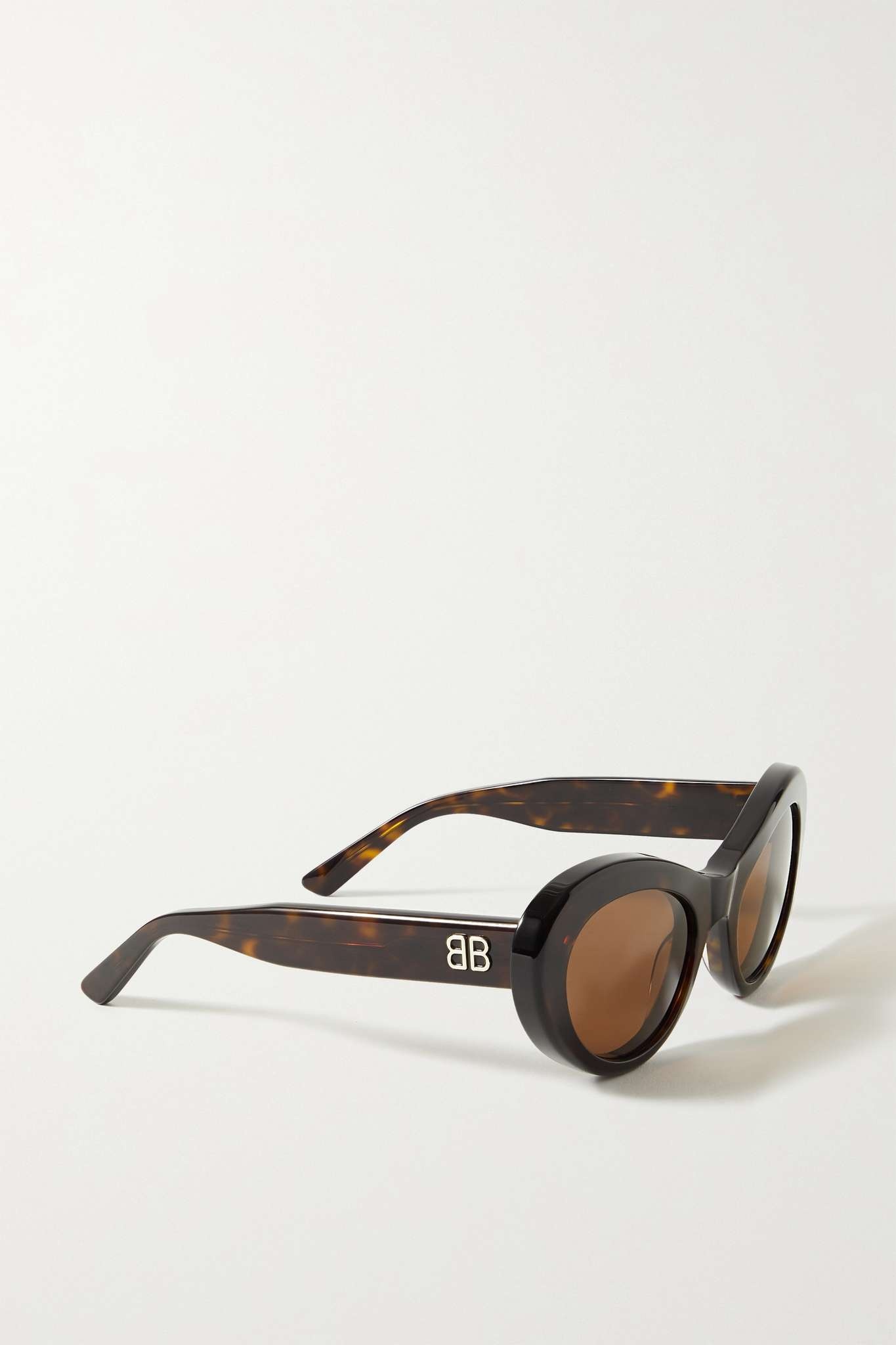BALENCIAGA Monaco cat-eye tortoiseshell recycled acetate