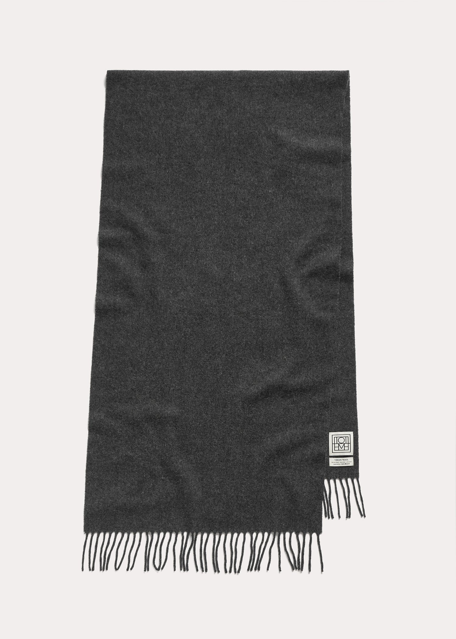 Classic wool scarf dark grey mélange - 6