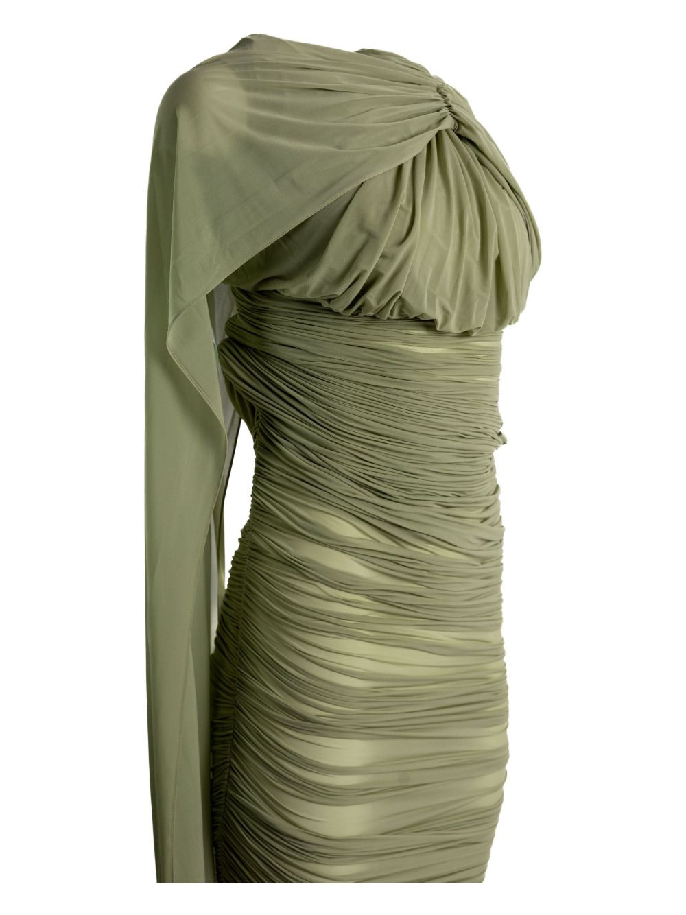 draped midi dress - 2
