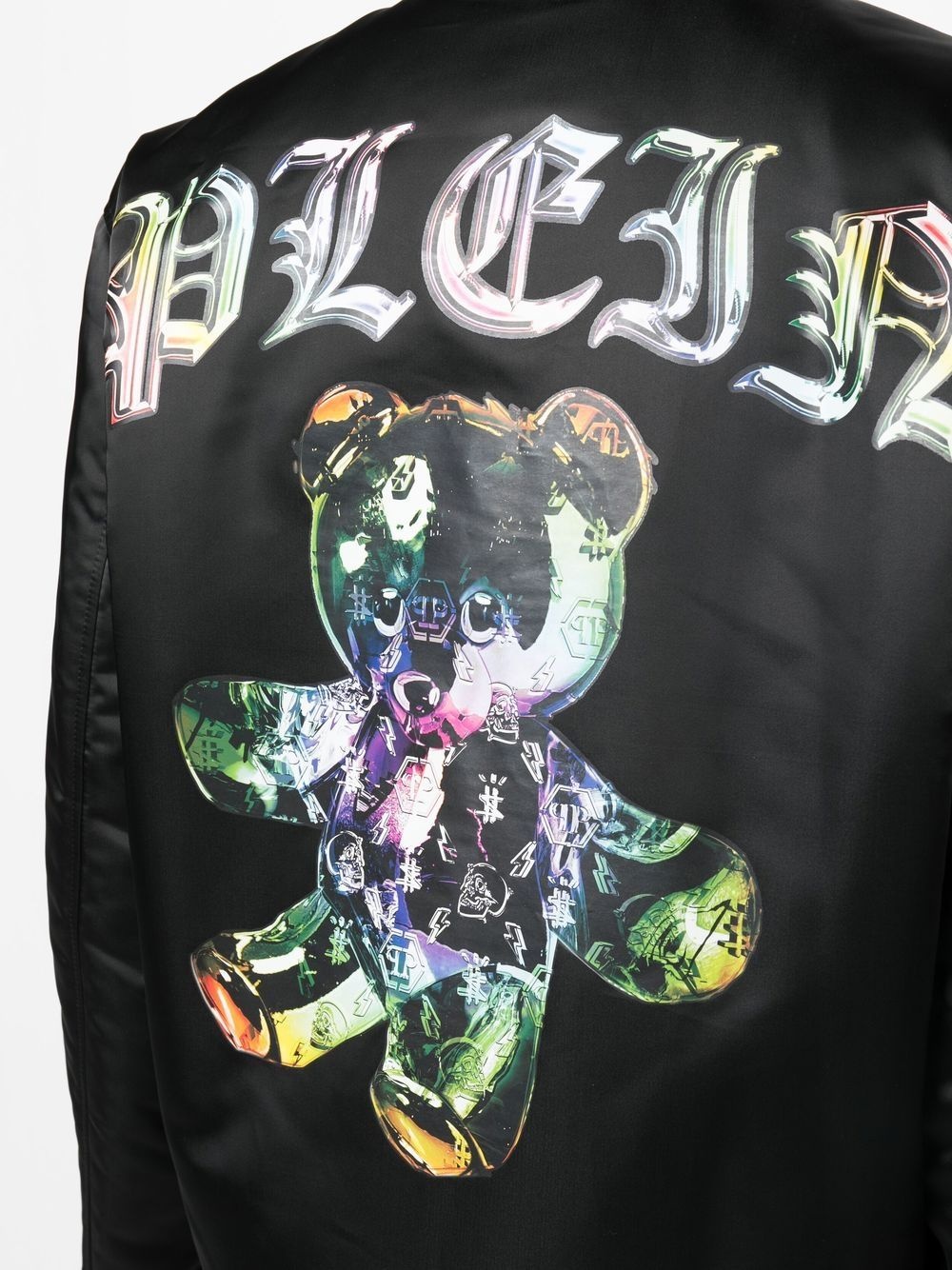 teddy bear-print bomber jacket - 5