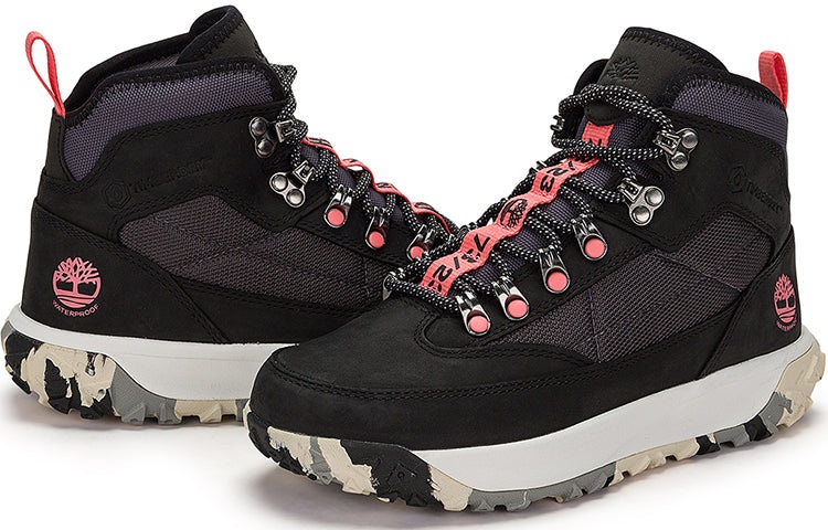 (WMNS) Timberland Greenstride Motion 6 Mid Fabric and Leather Waterproof Hiking Boot 'Black' A5Z3RW - 5