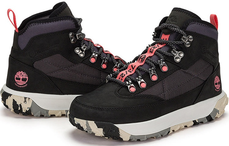 Timberland (WMNS) Timberland Greenstride Motion 6 Mid Fabric and Leather Waterproof Hiking Boot 'Black' A5Z3RW outlook