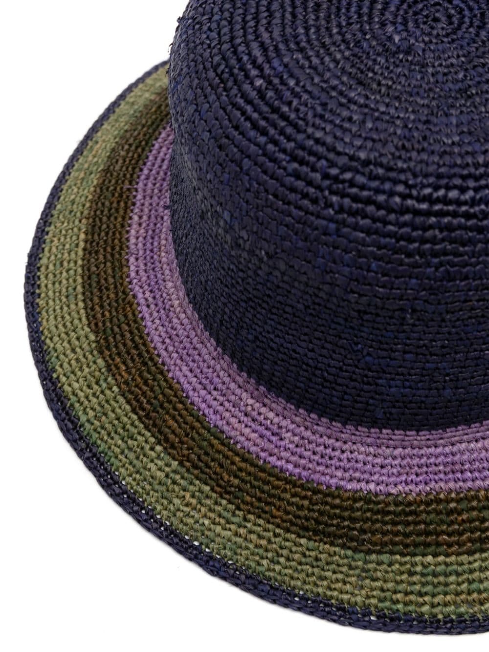 striped straw hat - 2