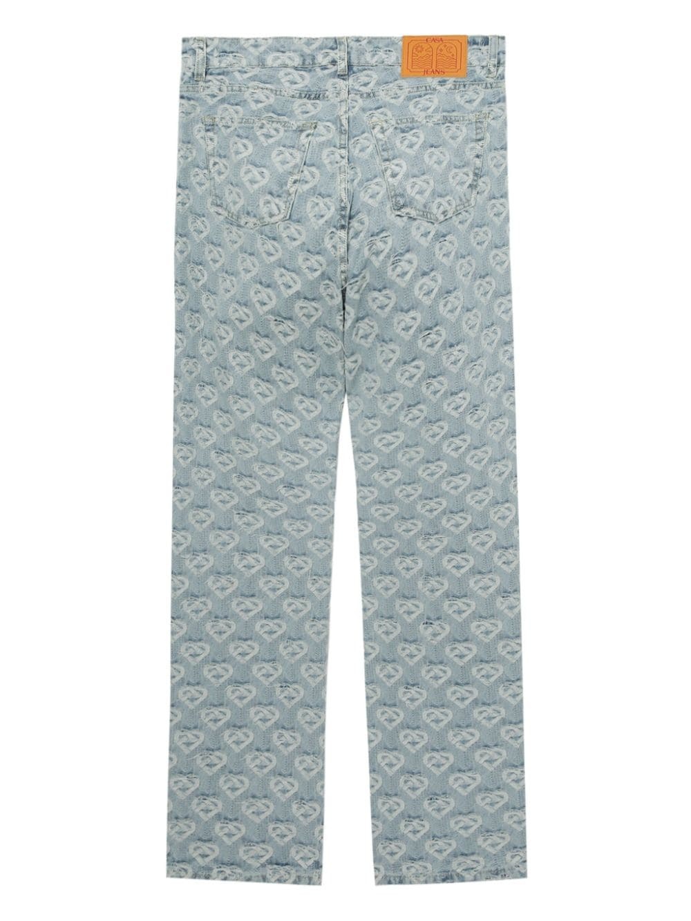 monogram-print jeans - 2