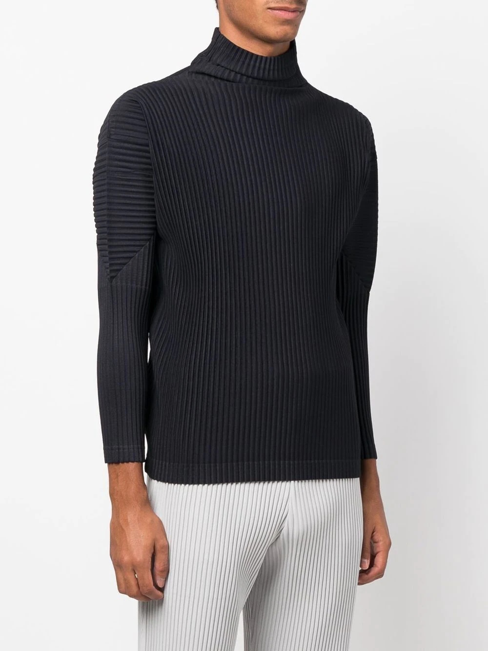 ribbed high neck jumper - 3