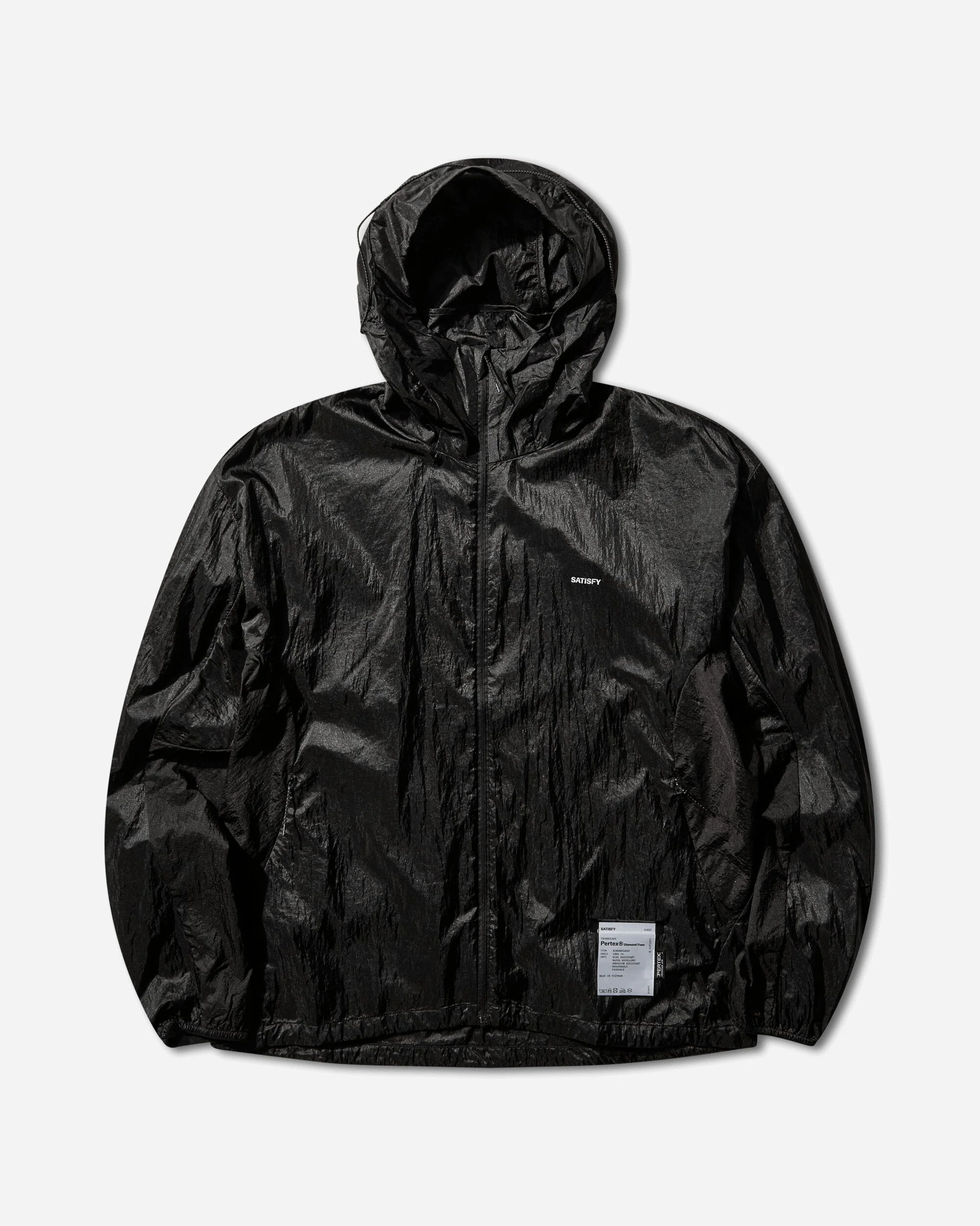 Women's Satisfy Pertex Diamond Fuse Windbreaker Black - 1