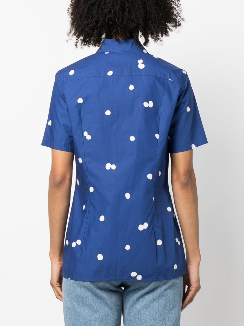 abstract polka-dot print shirt - 4