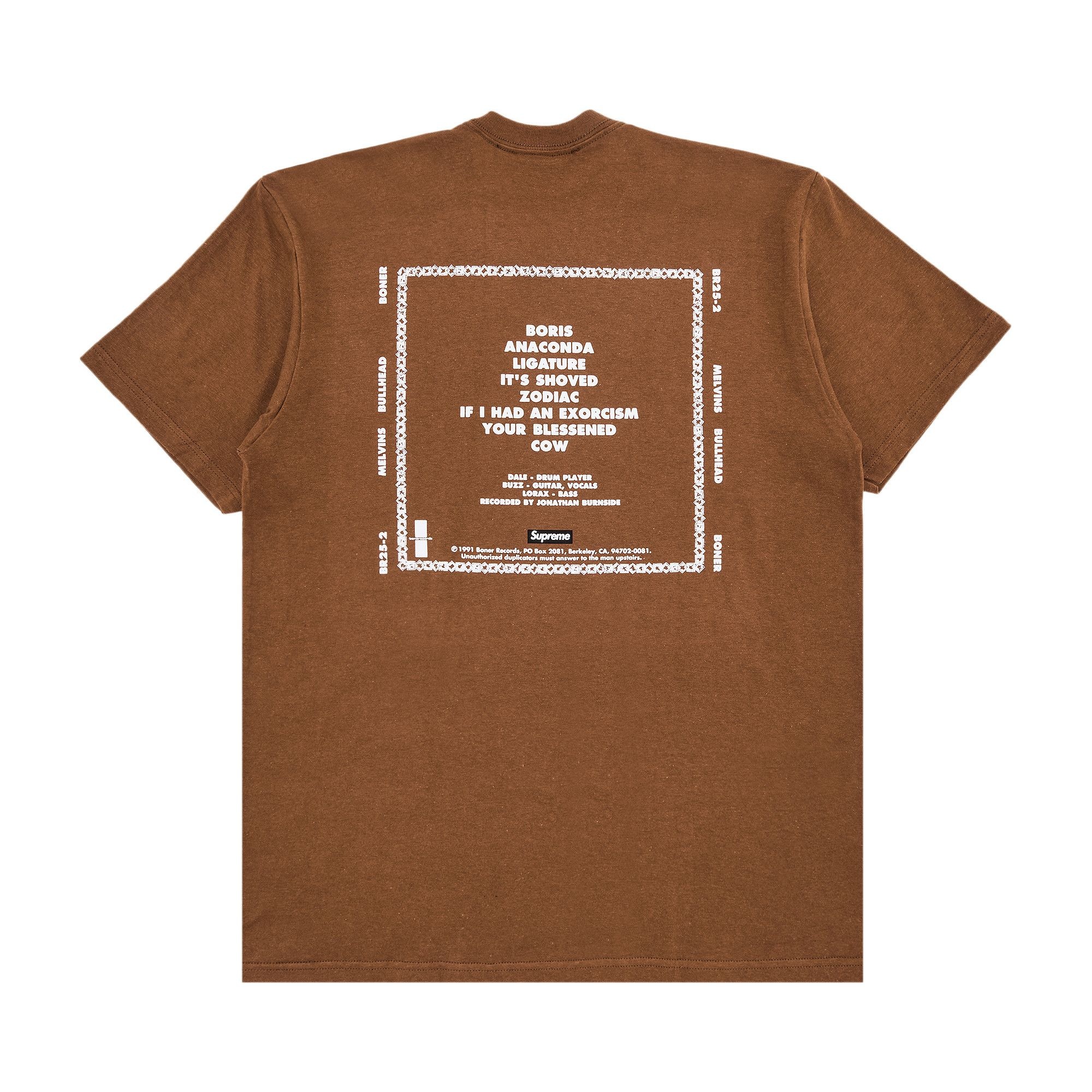 Supreme x Melvins Bullhead Tee 'Brown' - 2