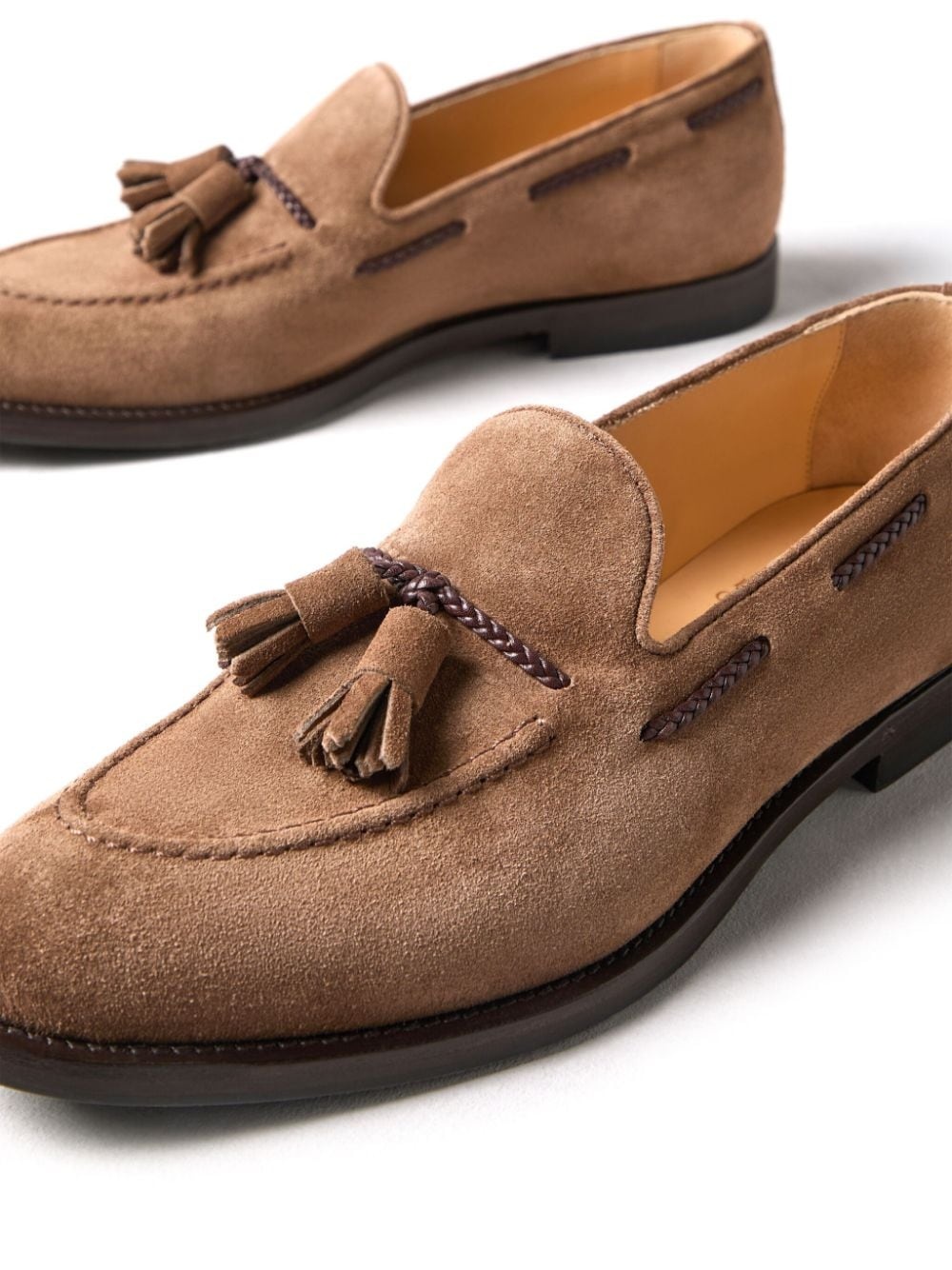 tassel-detail suede loafers - 4
