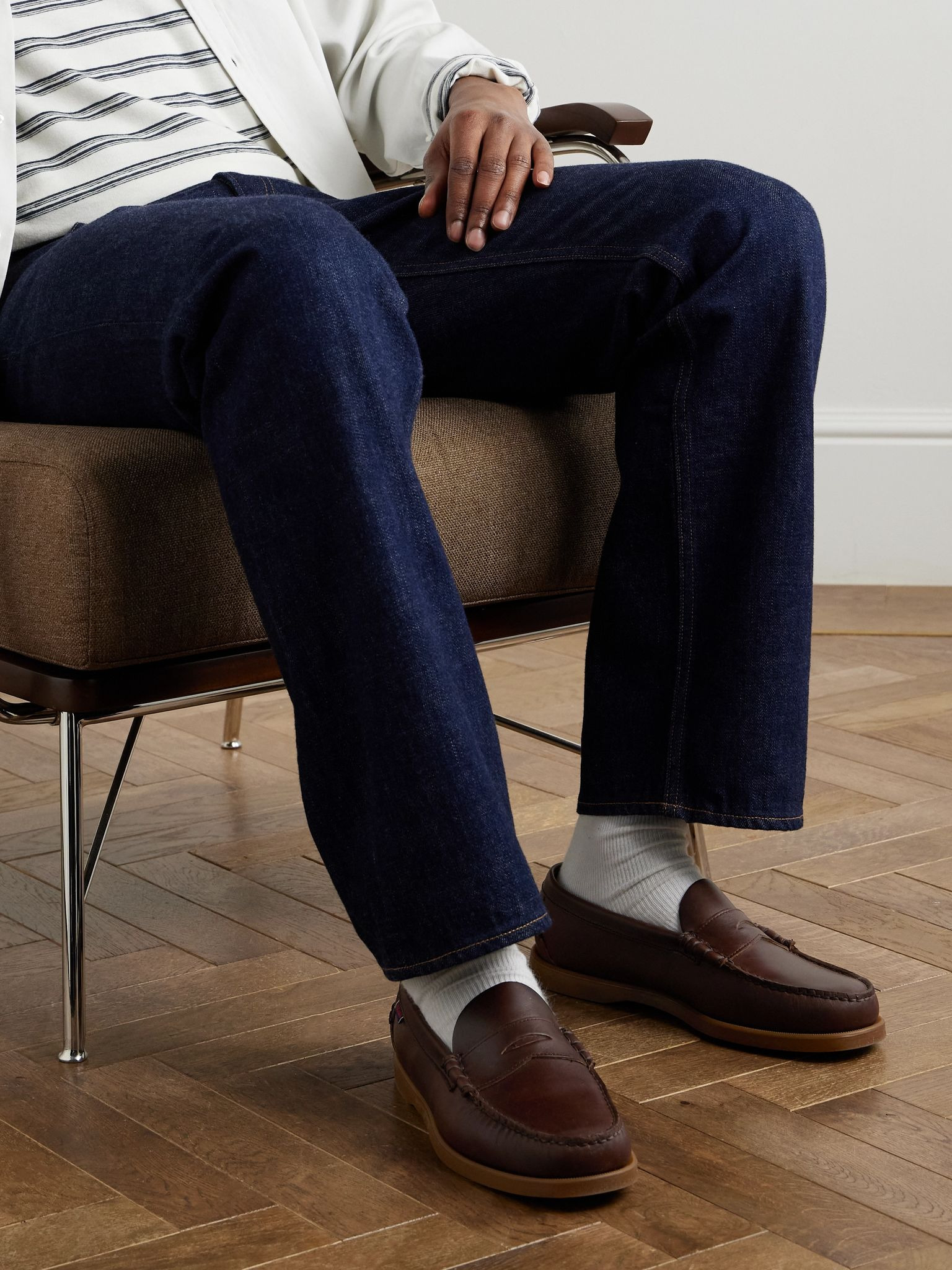 Dolphin Waxed-Leather Penny Loafers Brown - 2