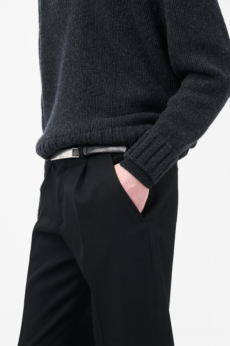 Slack Trouser Coarse Black Gabardine 5