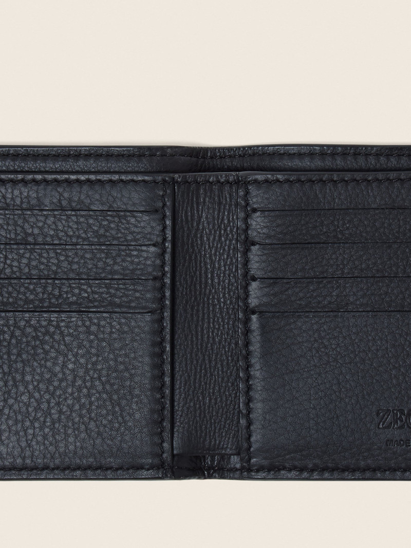 ZEGNA DARK BLUE SECONDSKIN BILLFOLD WALLET outlook